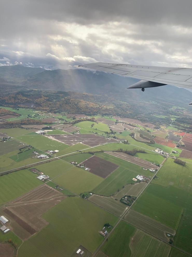 Photo 農業の風景を空中から眺める