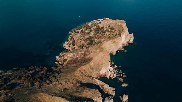 Aerial view of Baba Adasi in Mugla, Turkey. High quality photo