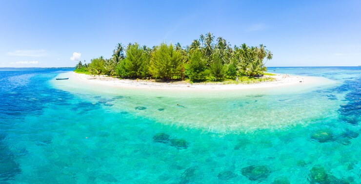 Photo aerial view banyak islands sumatra tropical archipelago indonesia