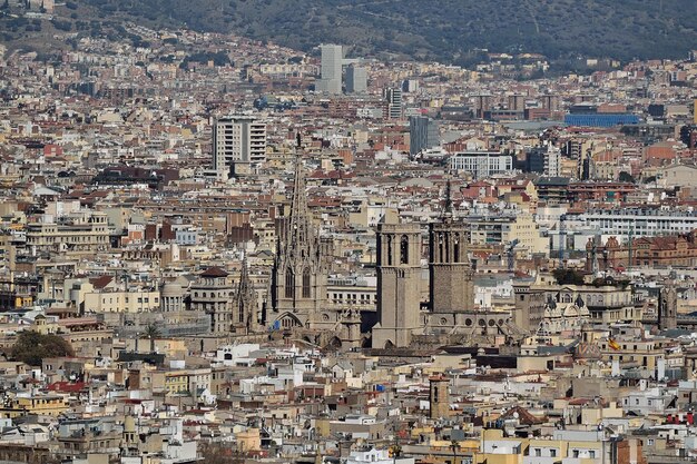 Aerial view of Barcelona