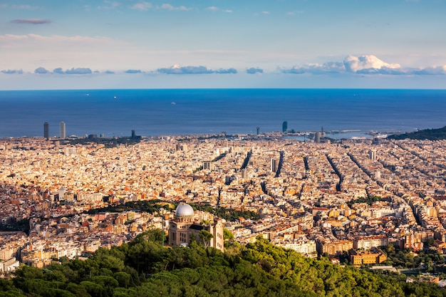 Aerial view of Barcelona