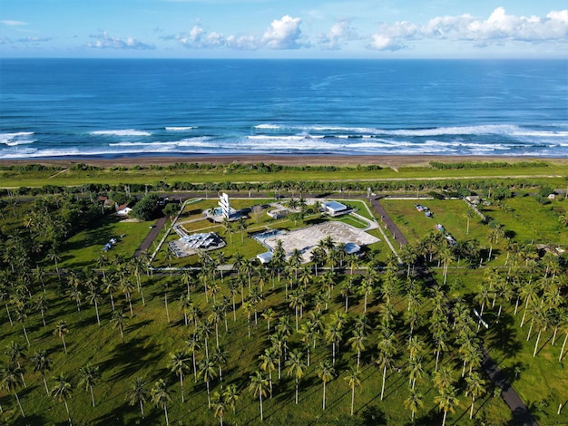 Photo aerial view of the beach for background