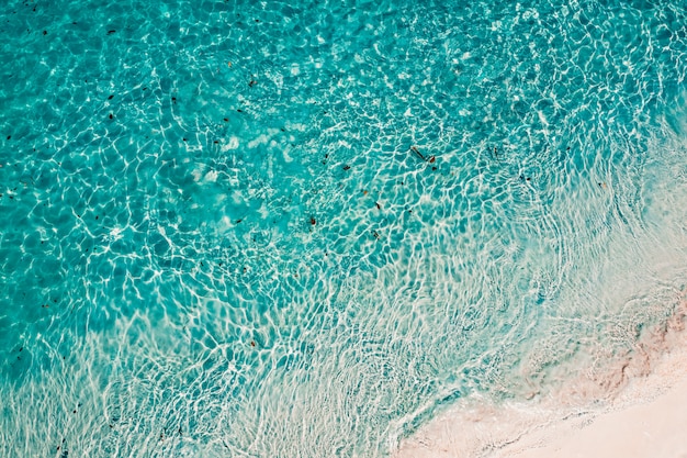 Aerial View  of the beach in Boulder Island or Nga Khin Nyo Gyee Island, Myanmar