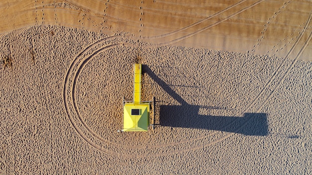 Aerial view of a beach lifeguard