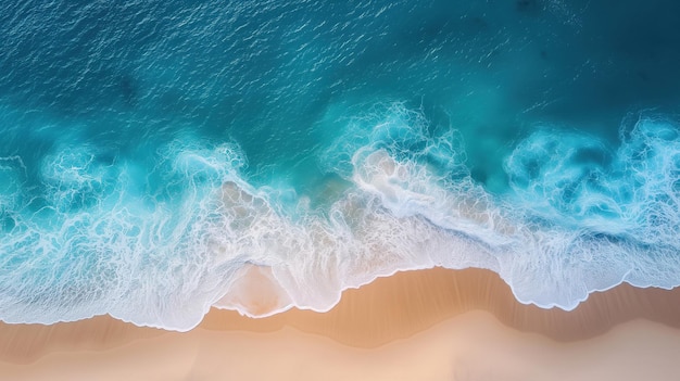 Aerial View of a Beach and Ocean