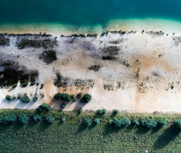 Aerial view of beach