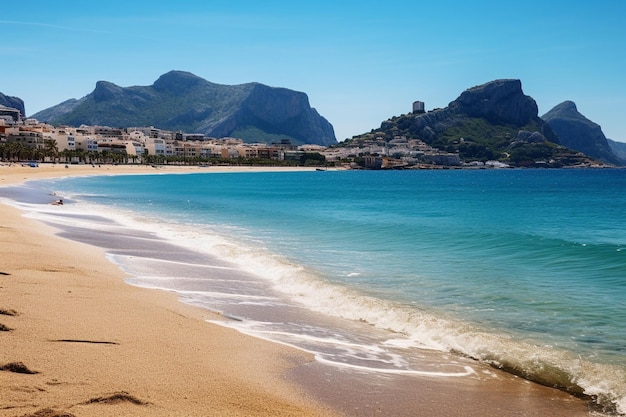 Aerial view of the beautiful coastline with sandy beaches