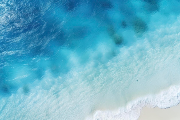 Aerial view of beautiful tropical beach and ocean