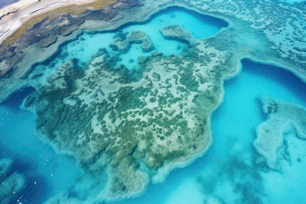 Aerial view of beautiful tropical beach and ocean