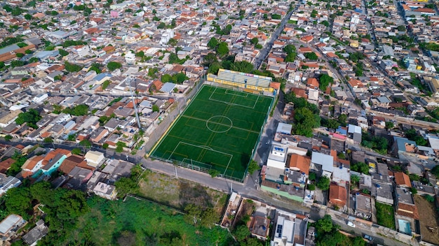 Aerial view of Belo Horizonte Minas Gerais Brazil soccer field