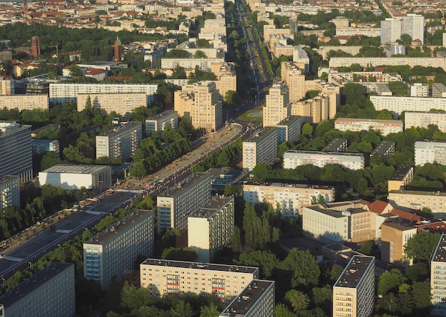 Foto veduta aerea di berlino