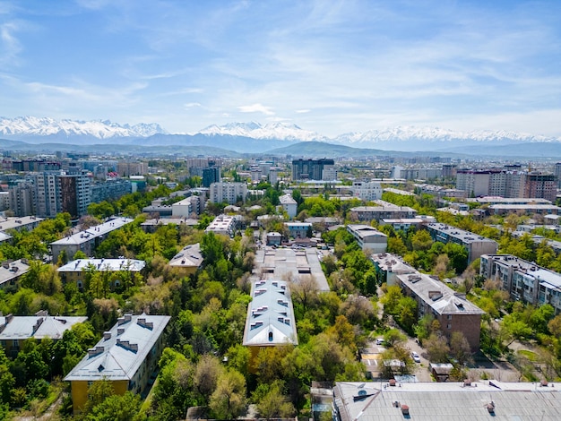 Aerial view of Bishkek city Kyrgyzstan