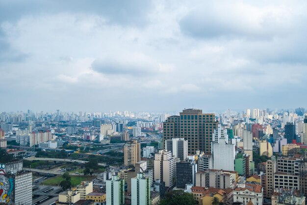 Photo aerial view of buildings in the city center of sao paulo brazil