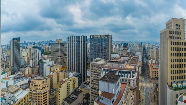 Photo aerial view of buildings in the city center of sao paulo brazil