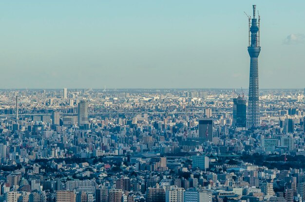 Aerial view of buildings in city