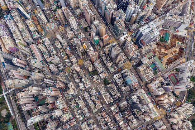 Photo aerial view of buildings in city