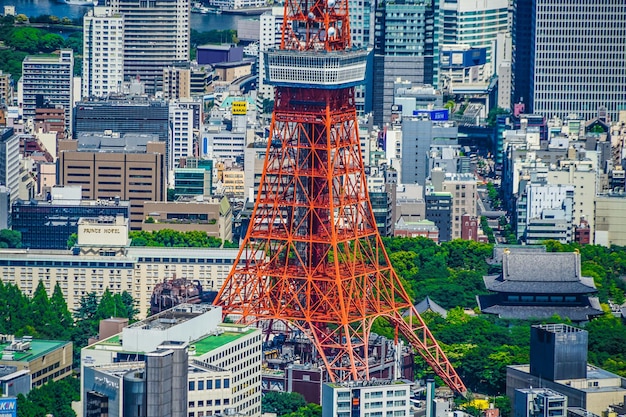 Foto vista aerea degli edifici della città