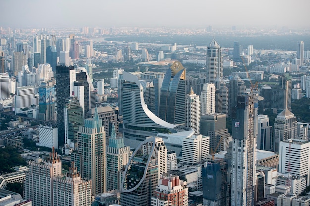 aerial view of buildings in city