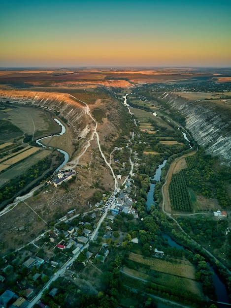 Aerial view of a Butuceni village.