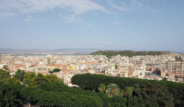 Aerial view of Cagliari