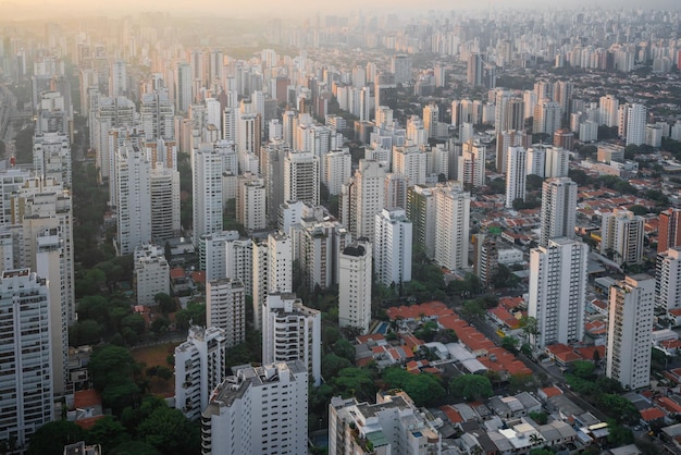 Aerial View of Campo Belo neighborhood Sao Paulo Brazil