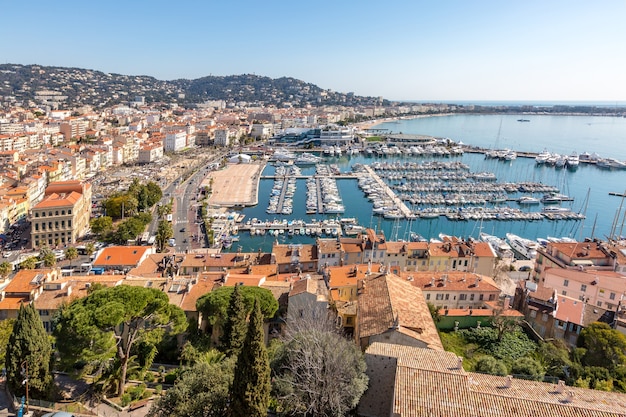 Aerial view of Cannes France