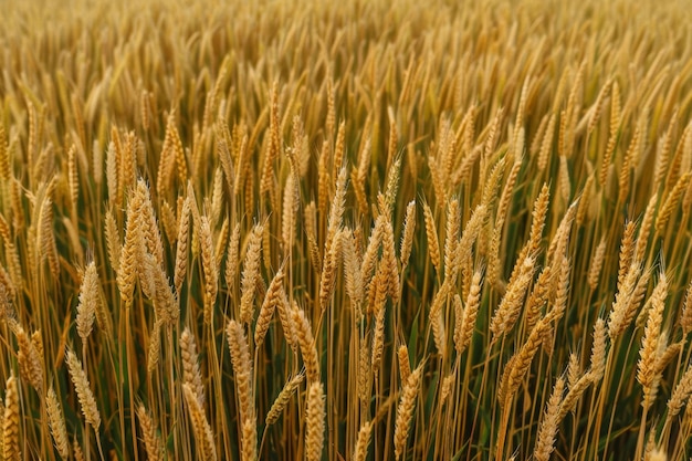 Photo aerial view captures the golden expanse of a wheat field