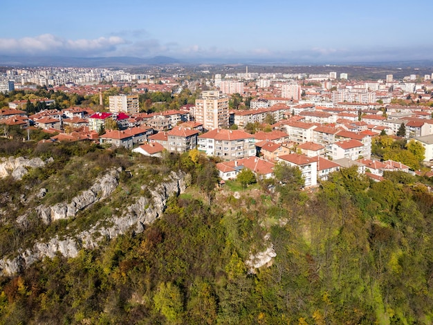 Photo aerial view of center of town of lovech bulgaria