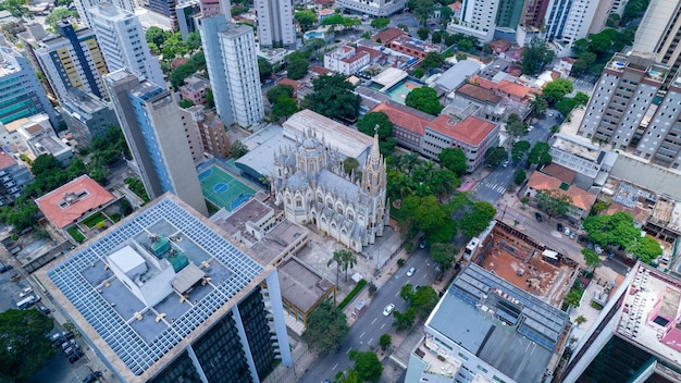 Belo Horizonte Minas Gerais 브라질 상업 건물의 중앙 지역의 항공 보기