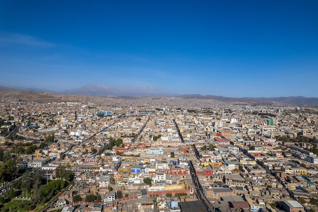 Veduta aerea della città di arequipa