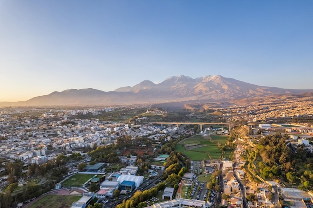 Aerial view of the city of Arequipa