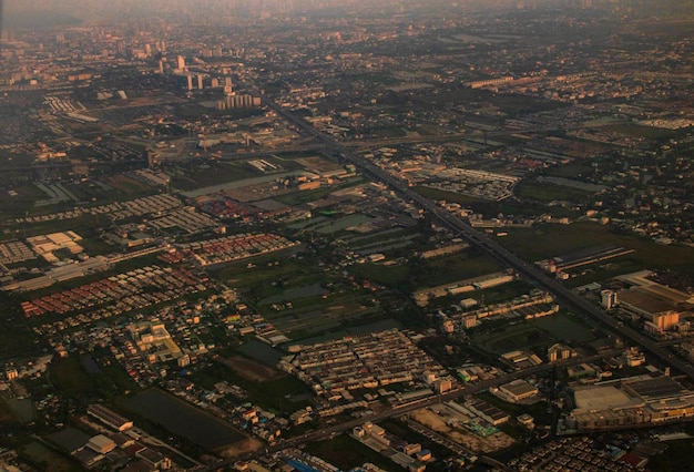 Foto vista aerea degli edifici della città