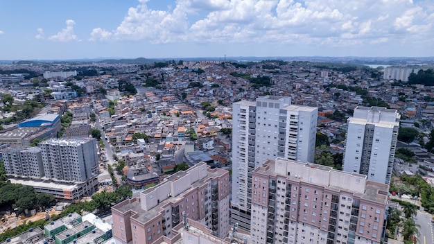 Aerial view of the city of Diadema Sao Paulo Brazil