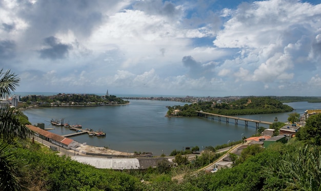 Aerial view of the city of IlhÃ©us Bahia Brazil.