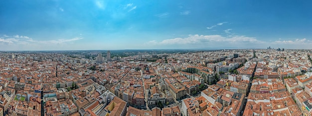 Veduta aerea della città di madrid spagna panoramica