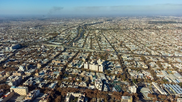 Veduta aerea della città di mendoza