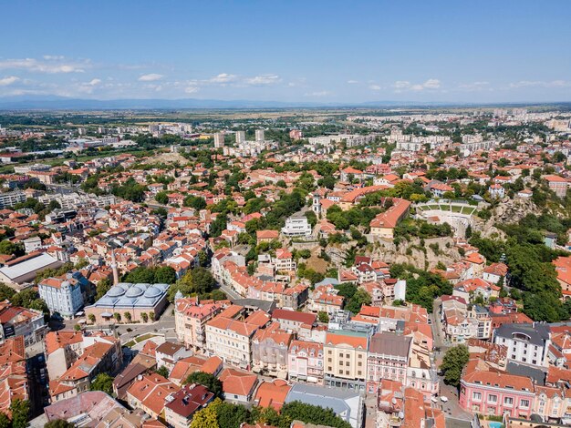 Photo aerial view of city of plovdiv bulgaria