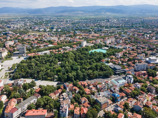 Photo aerial view of city of plovdiv bulgaria