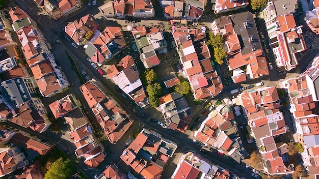 Aerial view of City of Plovdiv Bulgaria