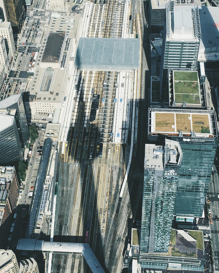 Photo 都市の空中景色