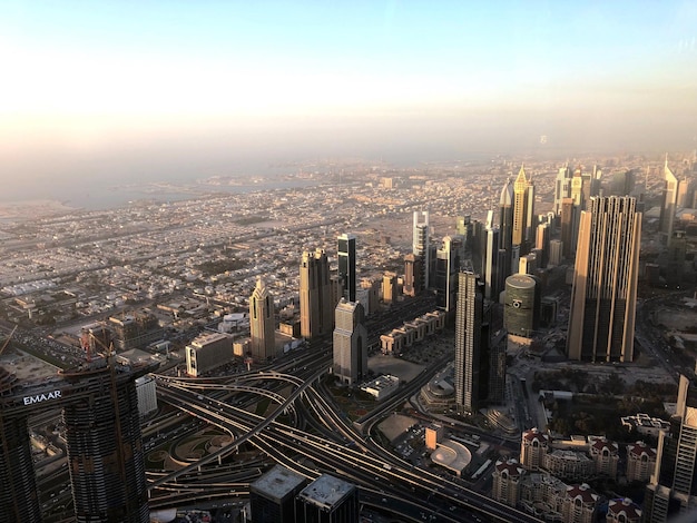 Photo aerial view of city