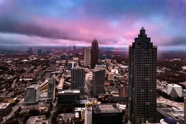 Aerial view of city