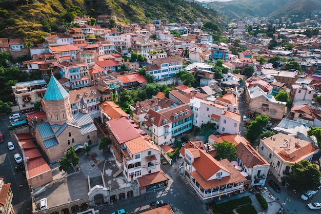 Aerial view of the city