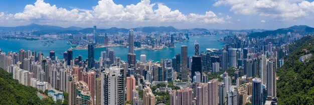 Photo aerial view of cityscape against sky