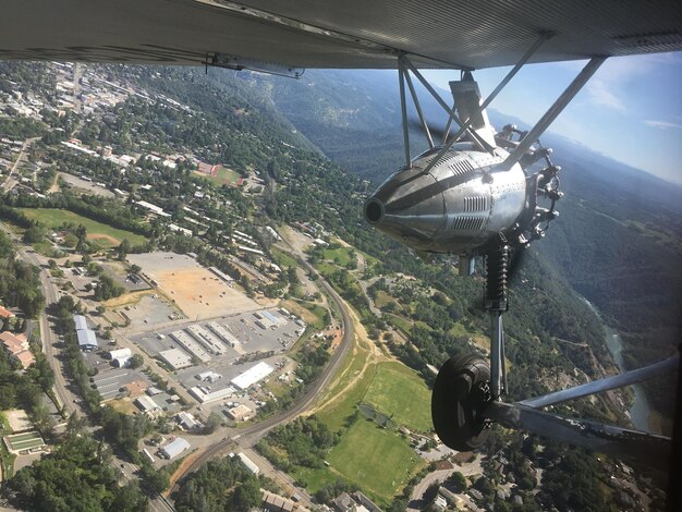 Foto vista aerea del paesaggio urbano