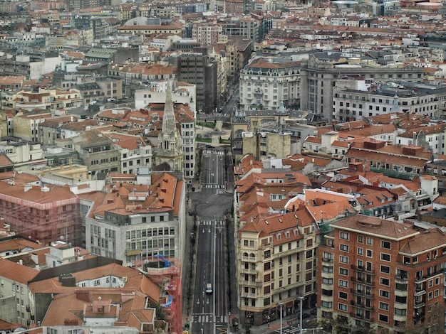 Foto vista aerea del paesaggio urbano