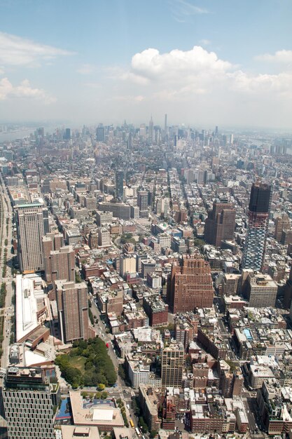Взгляд с воздуха на городской пейзаж