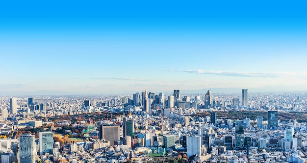 都市風景の空中写真