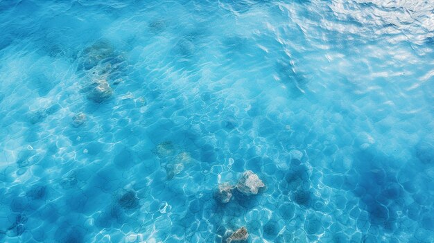 aerial view of clear blue sea surface