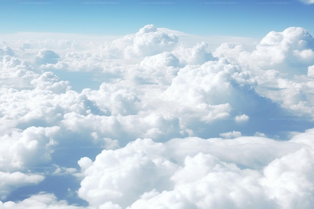 Aerial view of clouds from above resembling an ocean